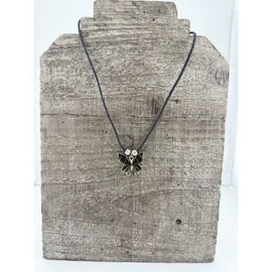 Cool Jewels Black Butterfly Necklace. About 7" Length.
